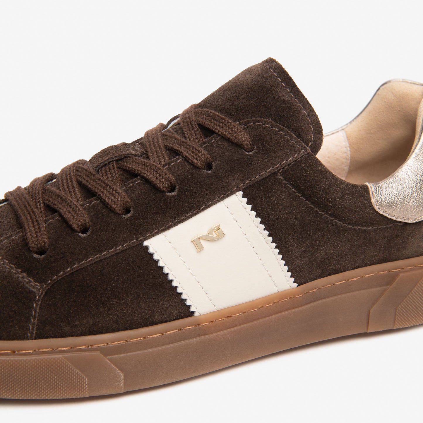 Sneakers NeroGiardini donna pelle scamosciata marrone