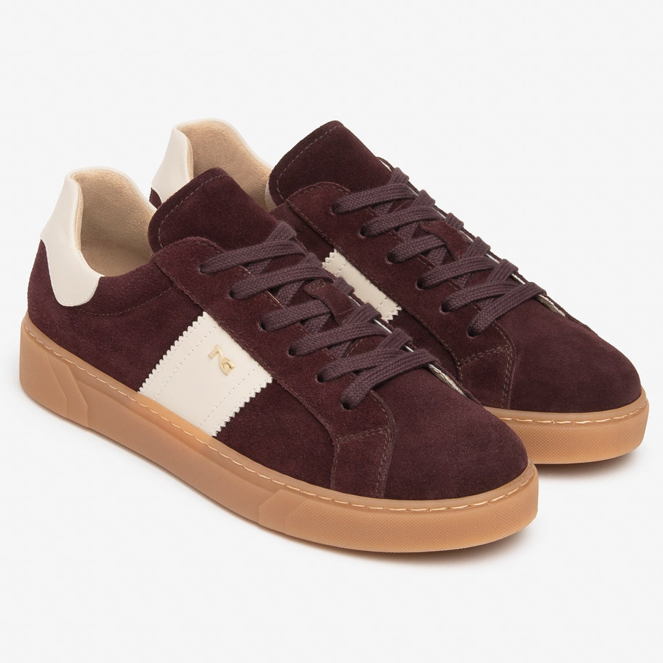 Sneakers NeroGiardini donna pelle scamosciata bordeaux