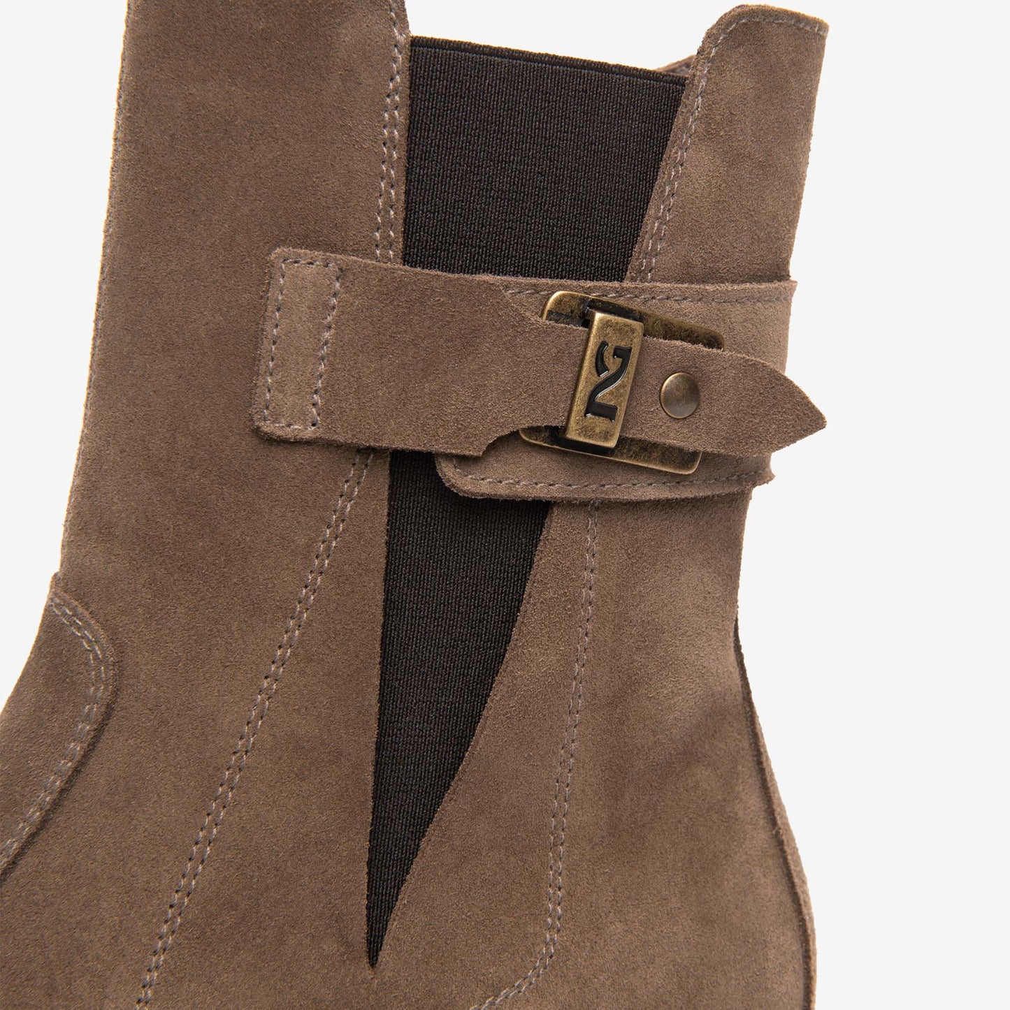 Chelsea Ankle Boots NeroGiardini woman beige suede leather