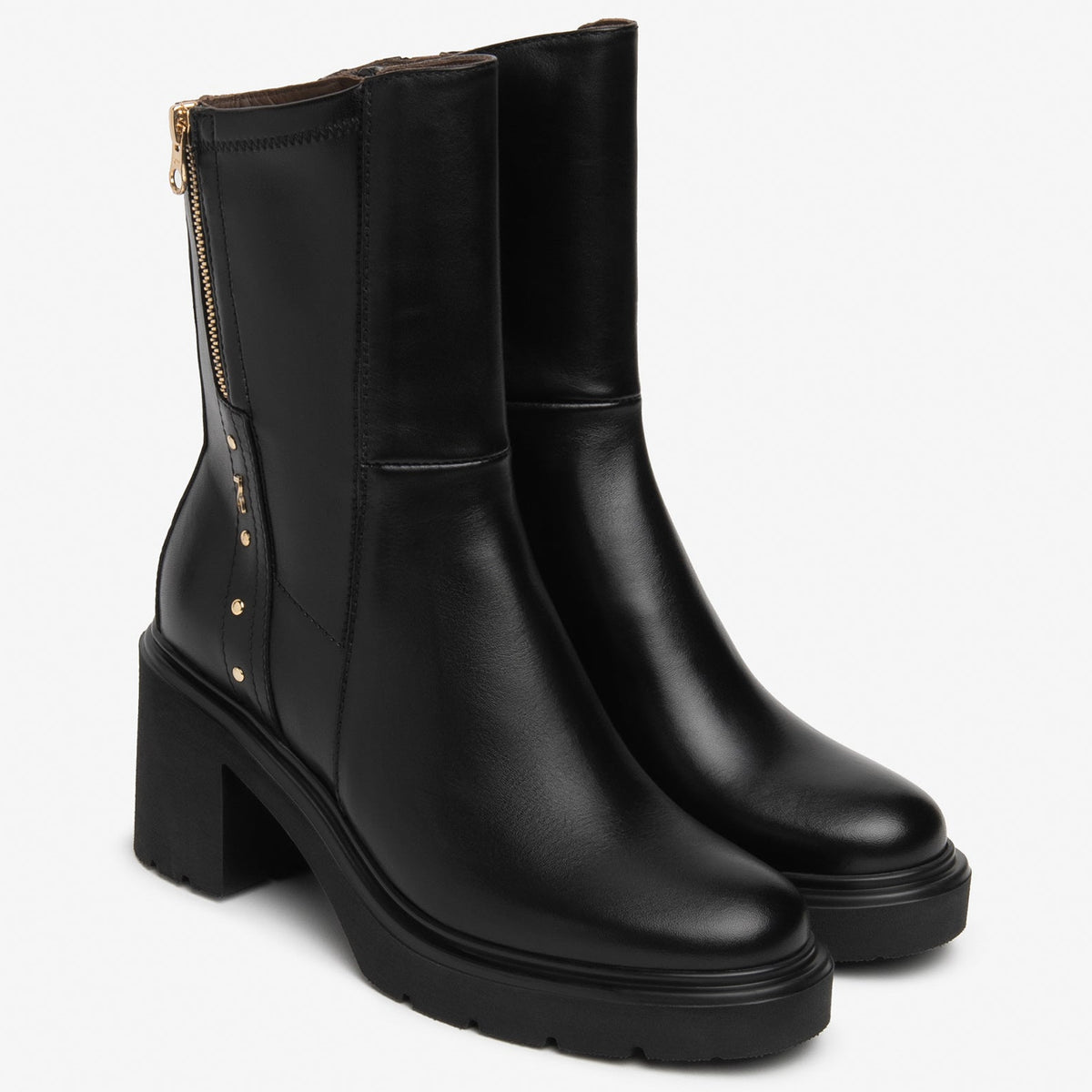 Stivaletti NeroGiardini donna pelle nero tacco