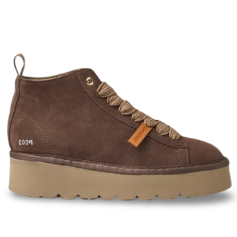 Polacchino Panchic donna camoscio marrone suola platform