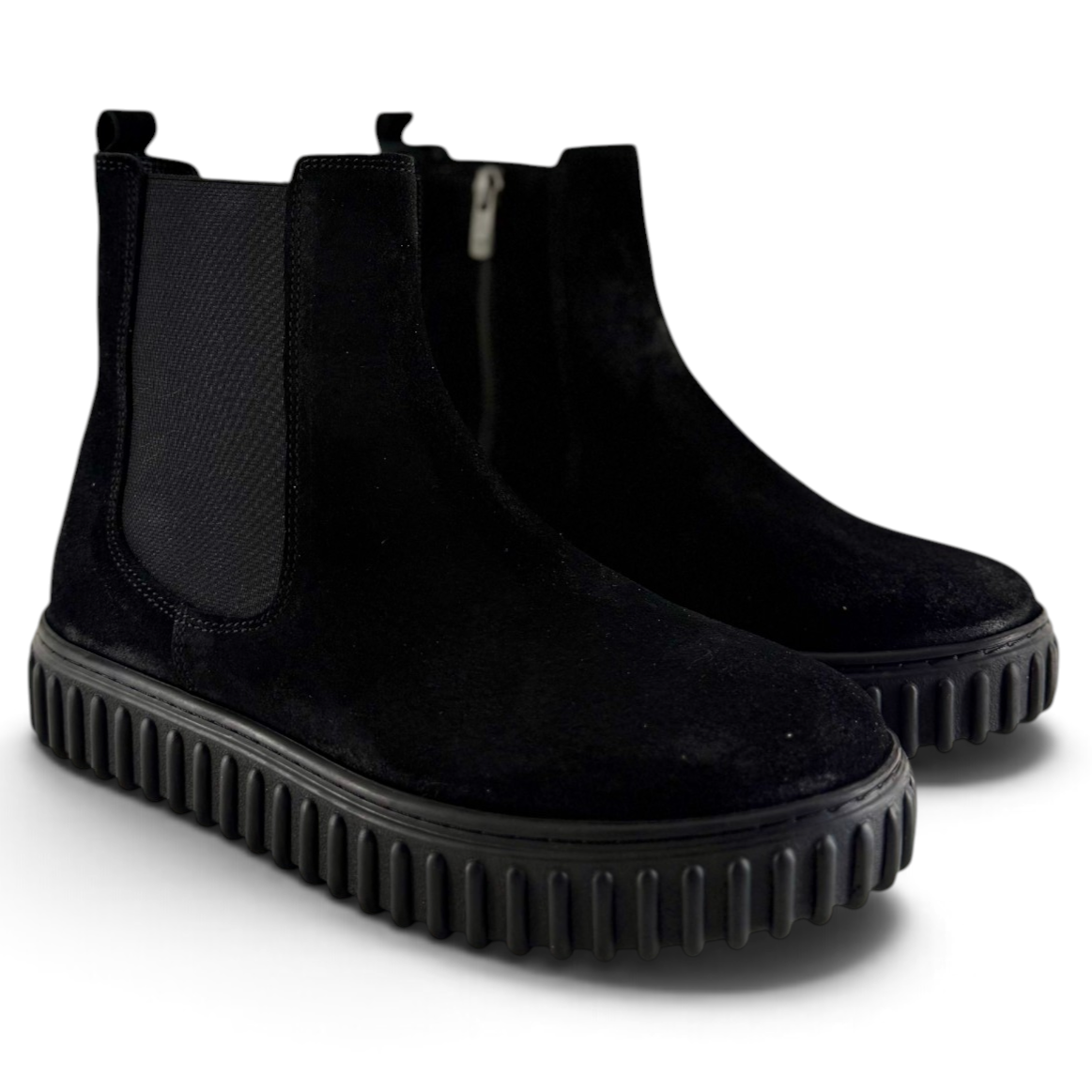 Stivaletti Chelsea Step donna pelle scamosciata nero