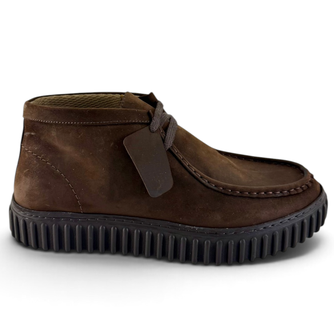 Sneakers Step uomo pelle waxed marrone