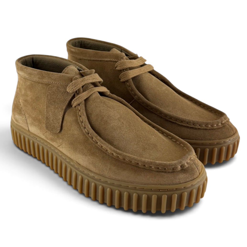 Sneakers Step uomo pelle scamosciata sigaro