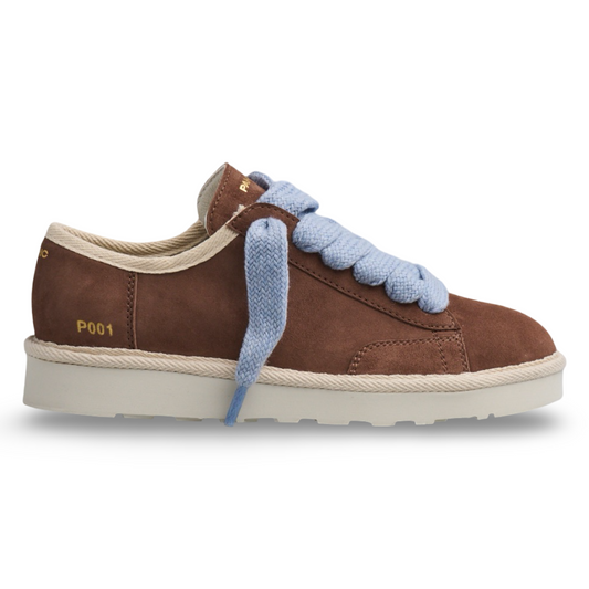 Sneakers Panchic woman brown suede leather