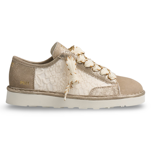 Sneakers Panchic woman platinum laminated leather