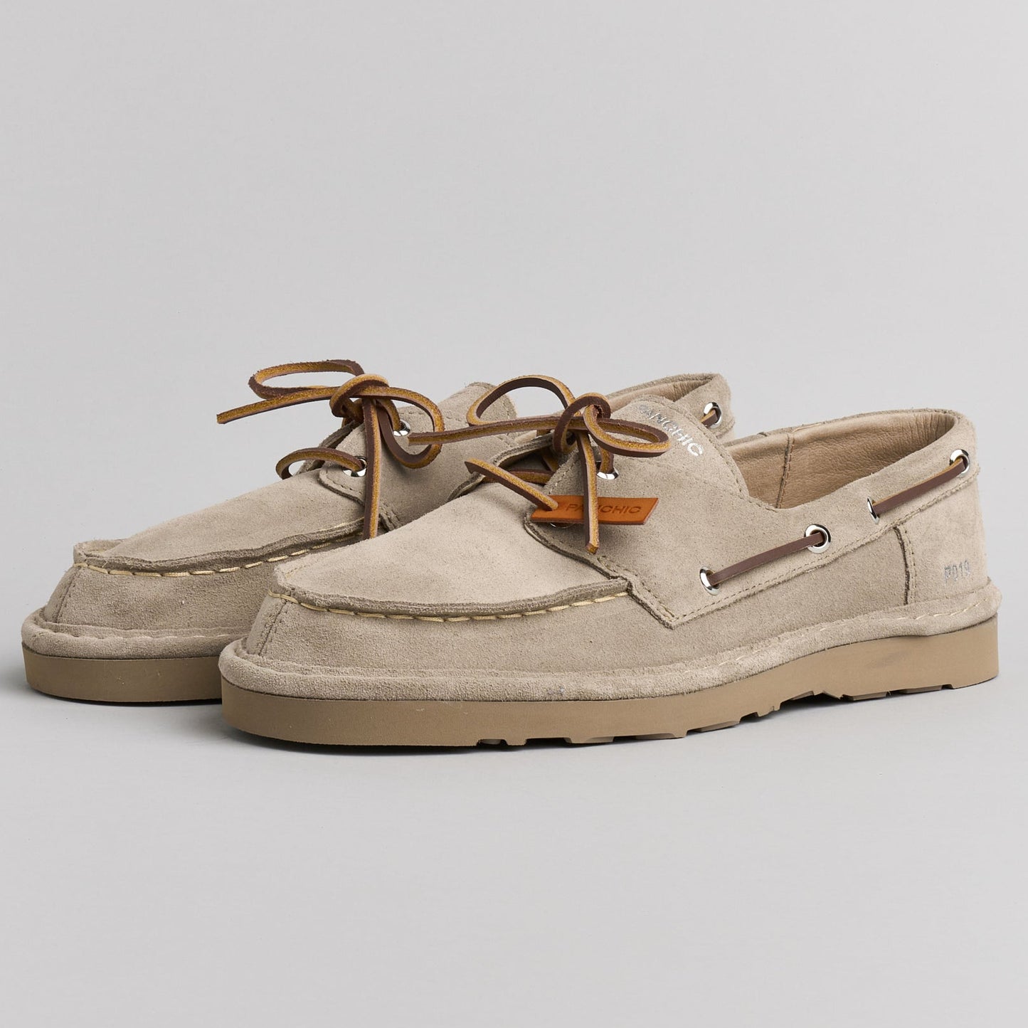 Sneakers Panchic man dove grey suede leather