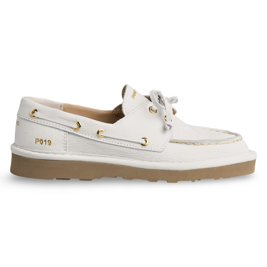 Mocassini Panchic donna pelle nabuk bianco