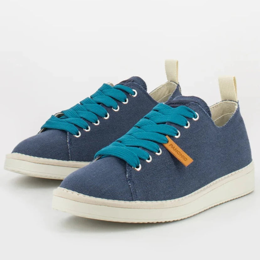 Sneakers Panchic uomo lino blu