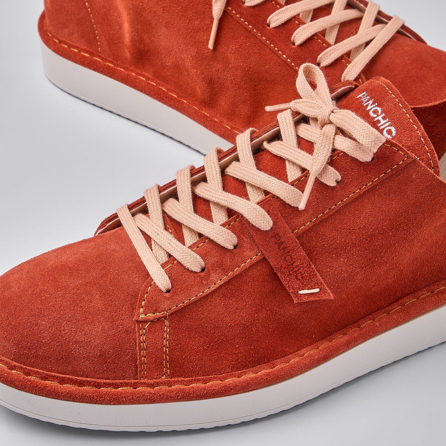 Sneakers Panchic uomo pelle camoscio rosso rust