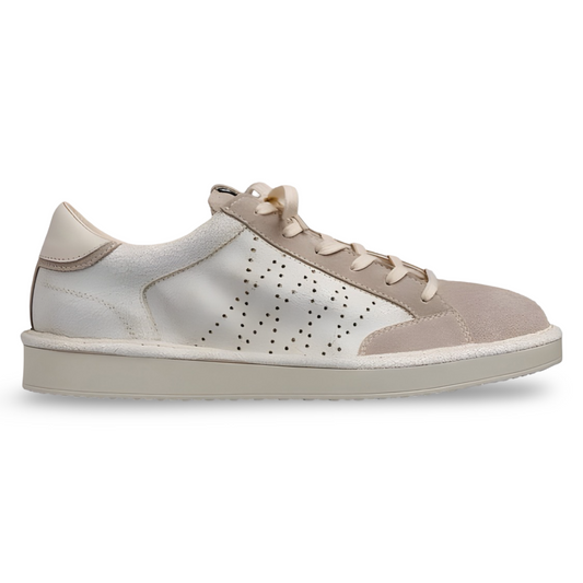 Sneakers Panchic uomo camoscio cracked avorio beige