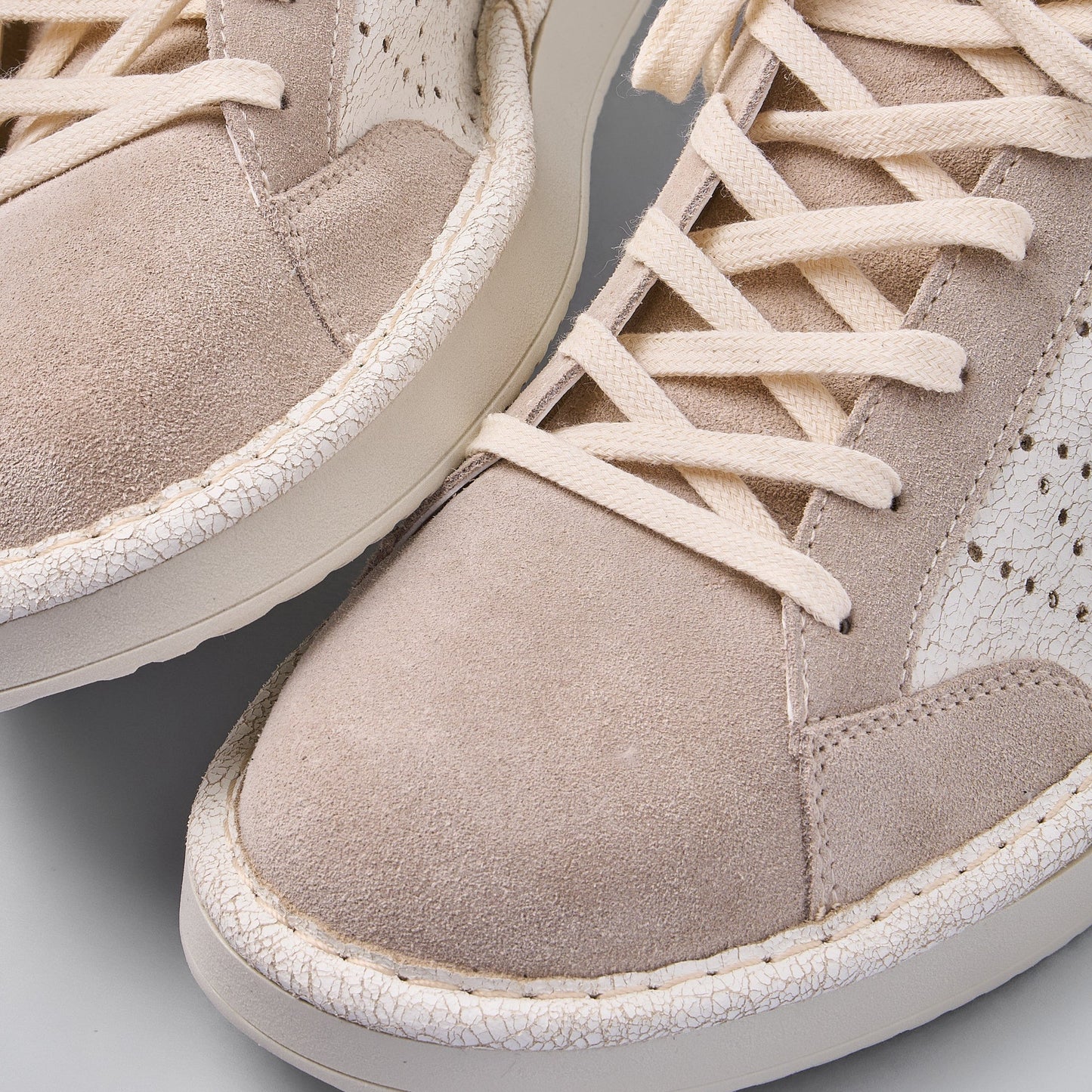 Sneakers Panchic uomo camoscio cracked avorio beige