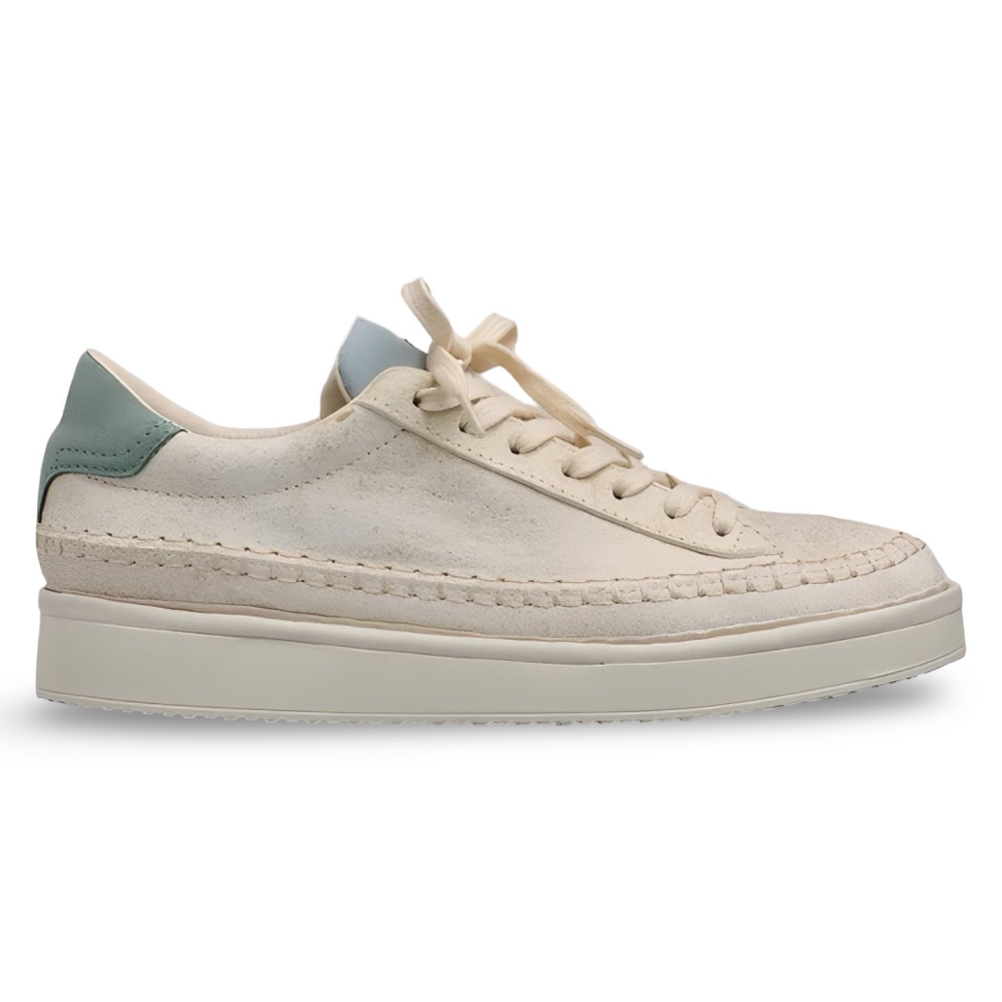 Sneakers Panchic donna pelle lurex avorio e azzurro perla