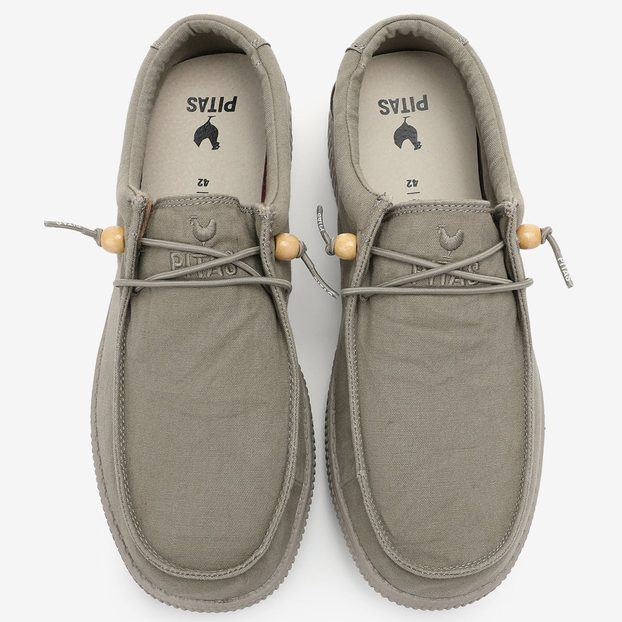 Slipon Pitas uomo in 100% cotone colore tortora