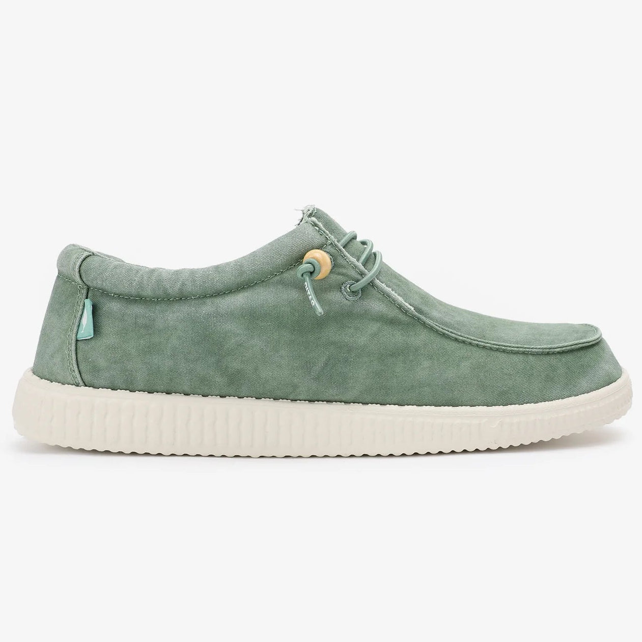 Slipon Pitas donna in 100% cotone colore verde menta
