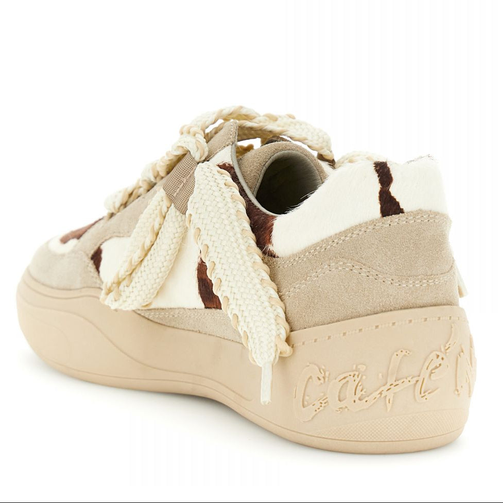 Sneakers CafèNoir donna pelle mucca