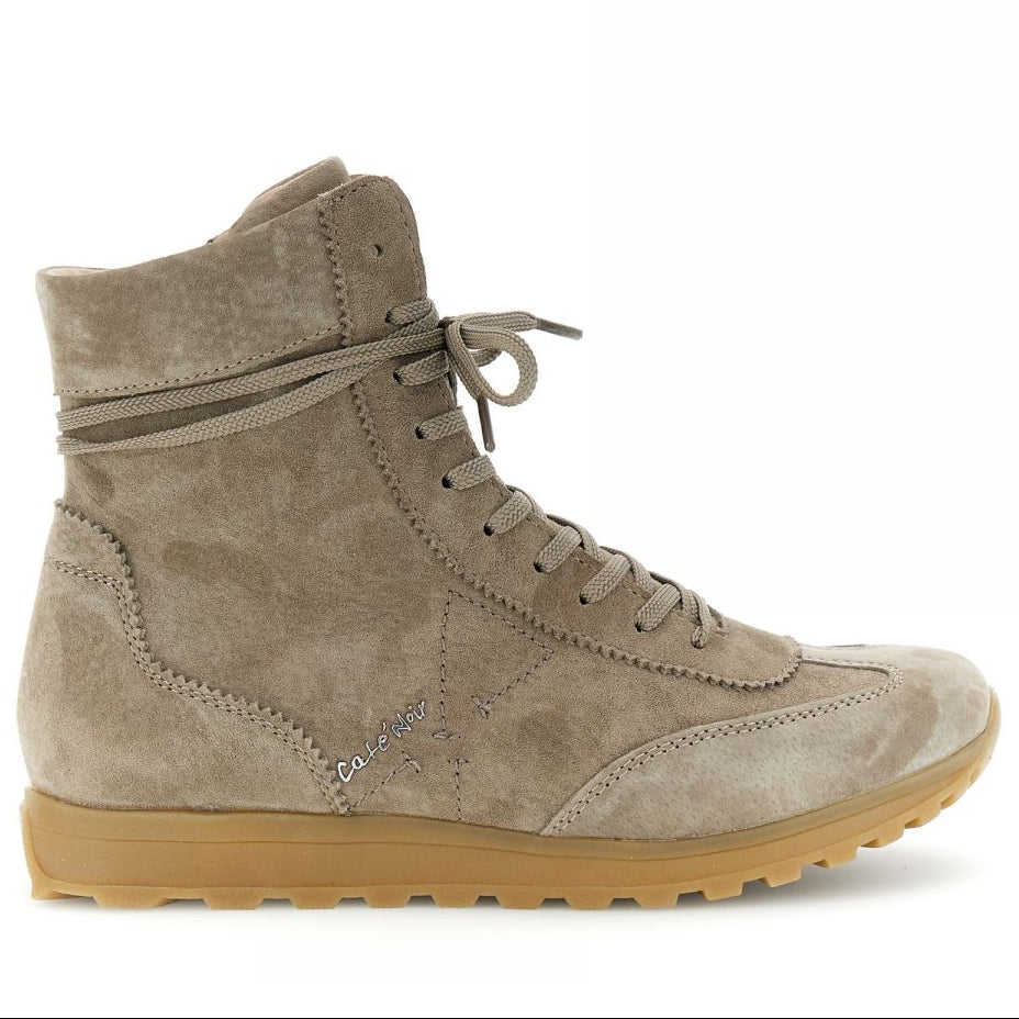 Sneakers CafèNoir woman beige suede leather