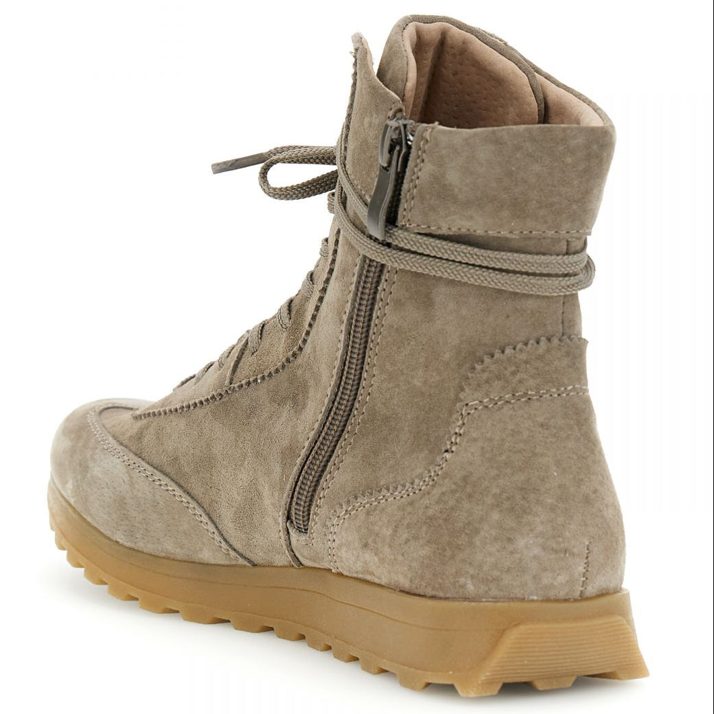 Sneakers CafèNoir woman beige suede leather