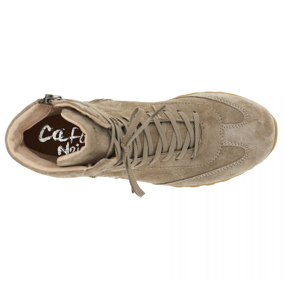 Sneakers CafèNoir woman beige suede leather