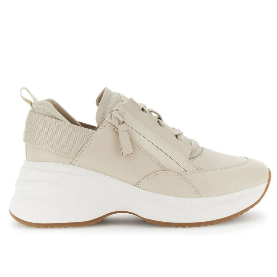 Sneakers con zeppa CafèNoir donna pelle beige