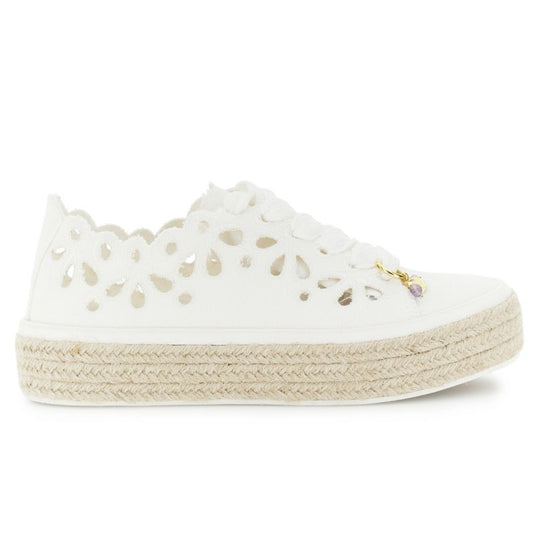 Sneakers CafèNoir donna tessuto bianco