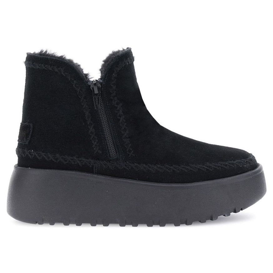 Polacco CafèNoir donna pelle nero foderato pelo