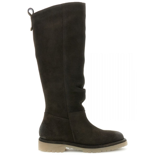 High Boots CafèNoir woman dark brown suede leather