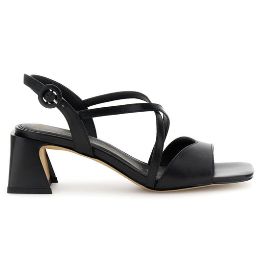 Sandali CafèNoir donna pelle nero con tacco