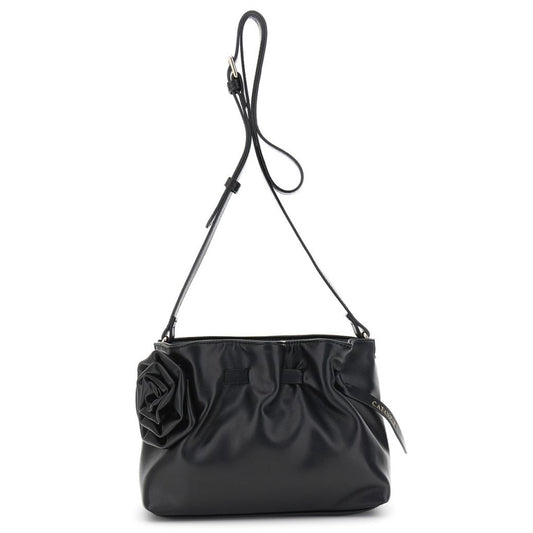Borsa mini Cafènoir donna nero inserto rosa