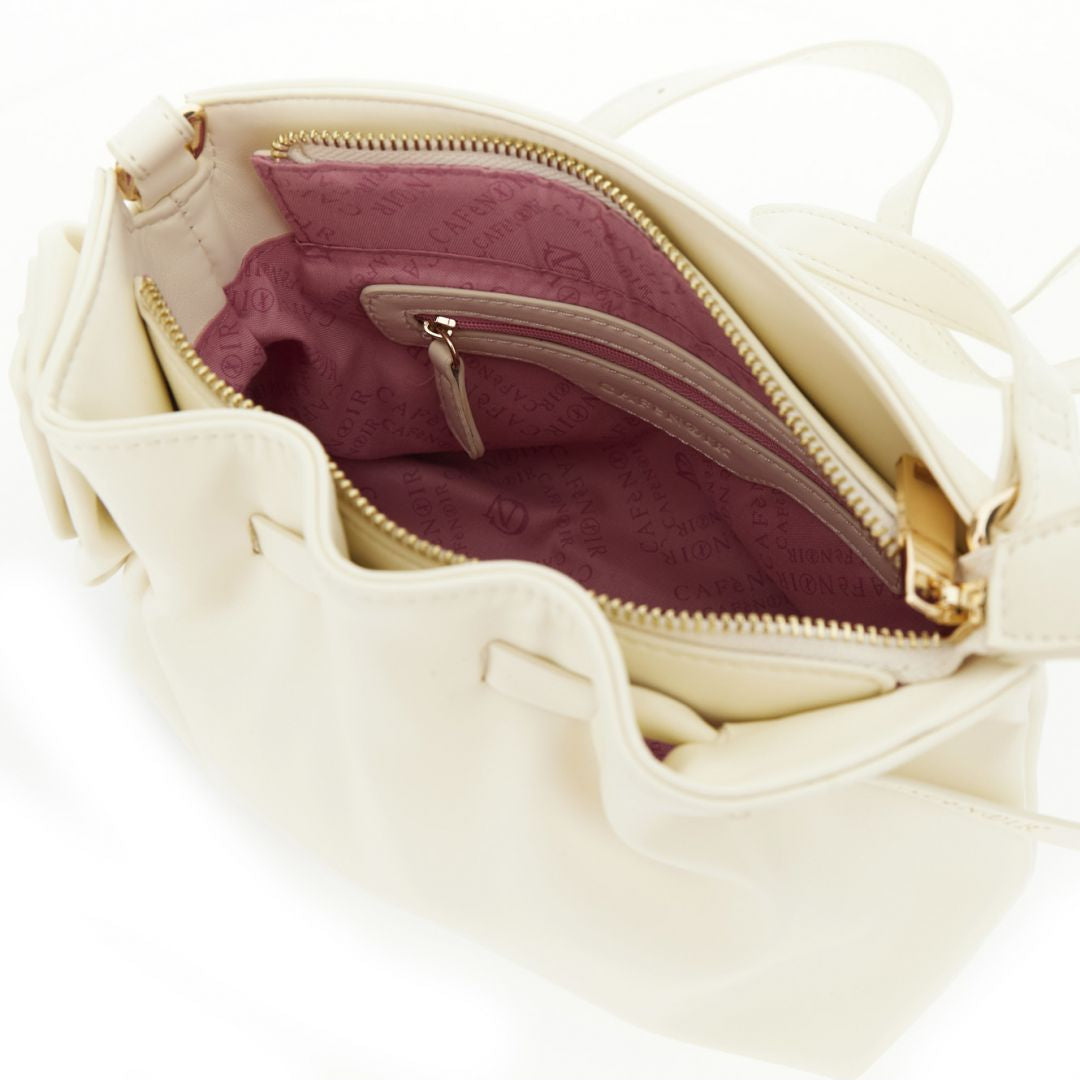 Handbag CafèNoir woman white rose insert
