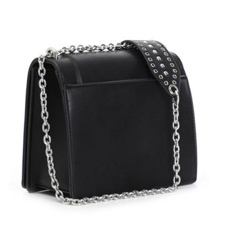 Borsa mini Cafènoir donna nero inserti argento