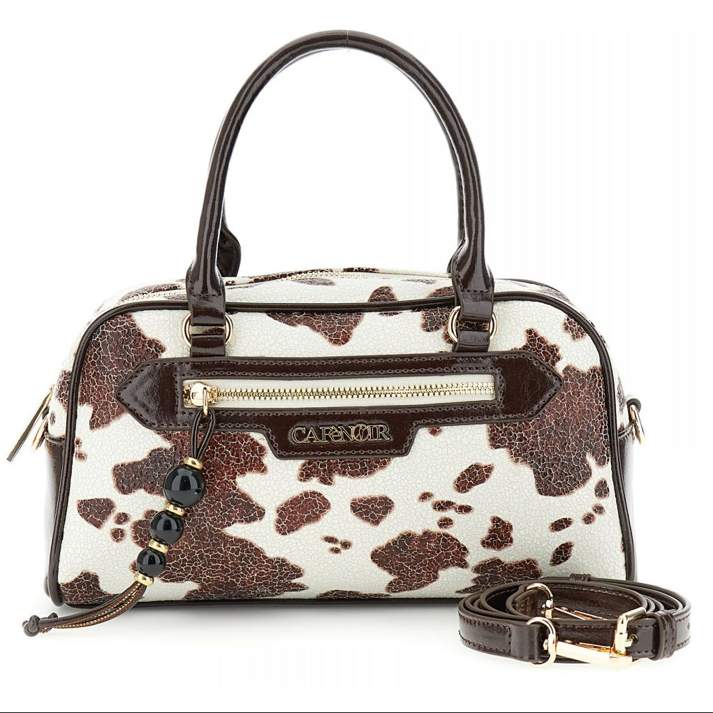 Handbag CafèNoir woman crackle leather effect cow print
