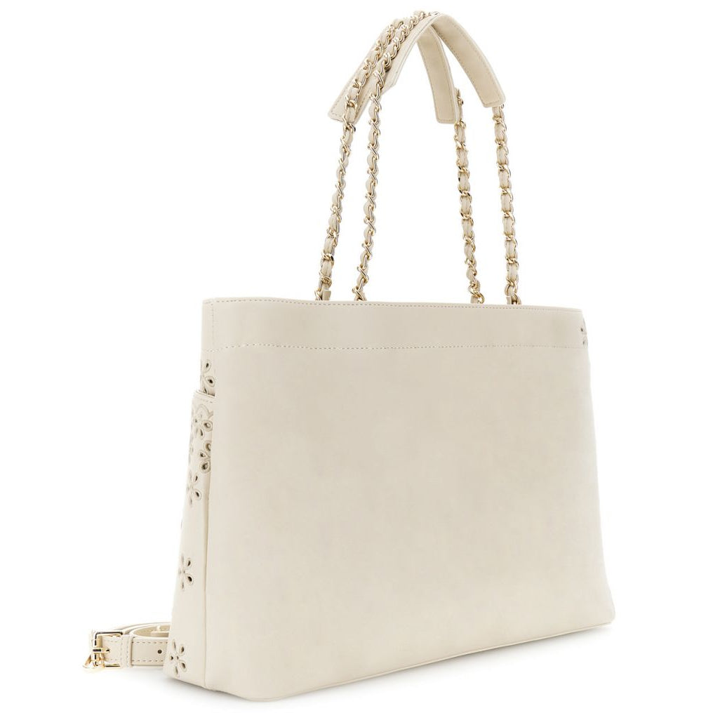 Medium bag CafèNoir beige flowers