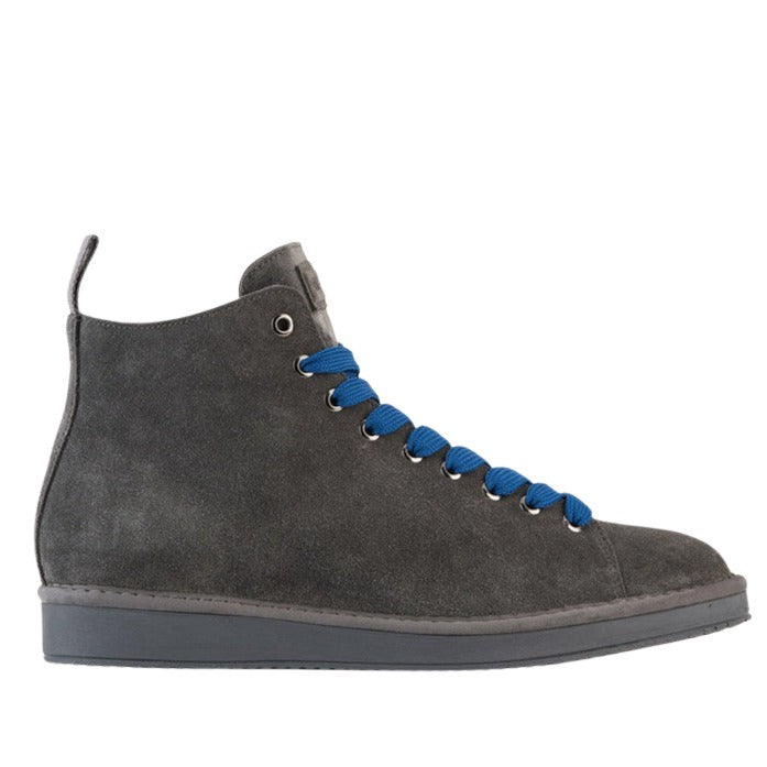 Panchic anthracite ankle boot in fur lined suede