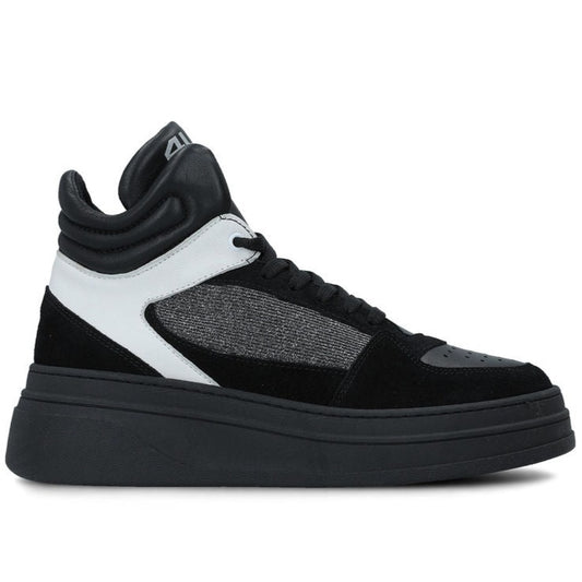 Sneakers Cesare Paciotti 4us donna pelle nero e argento