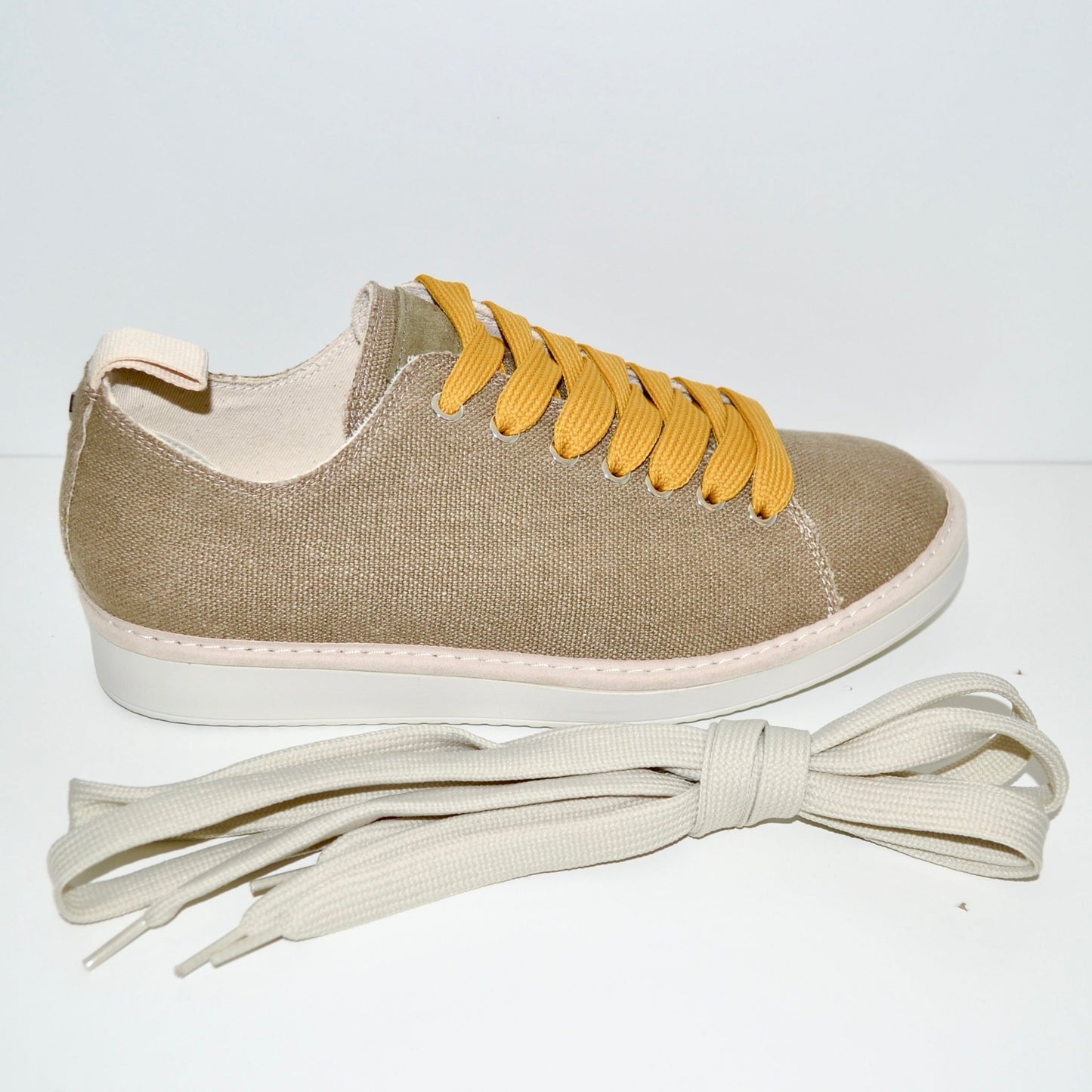 Sneakers Panchic uomo lino oliva