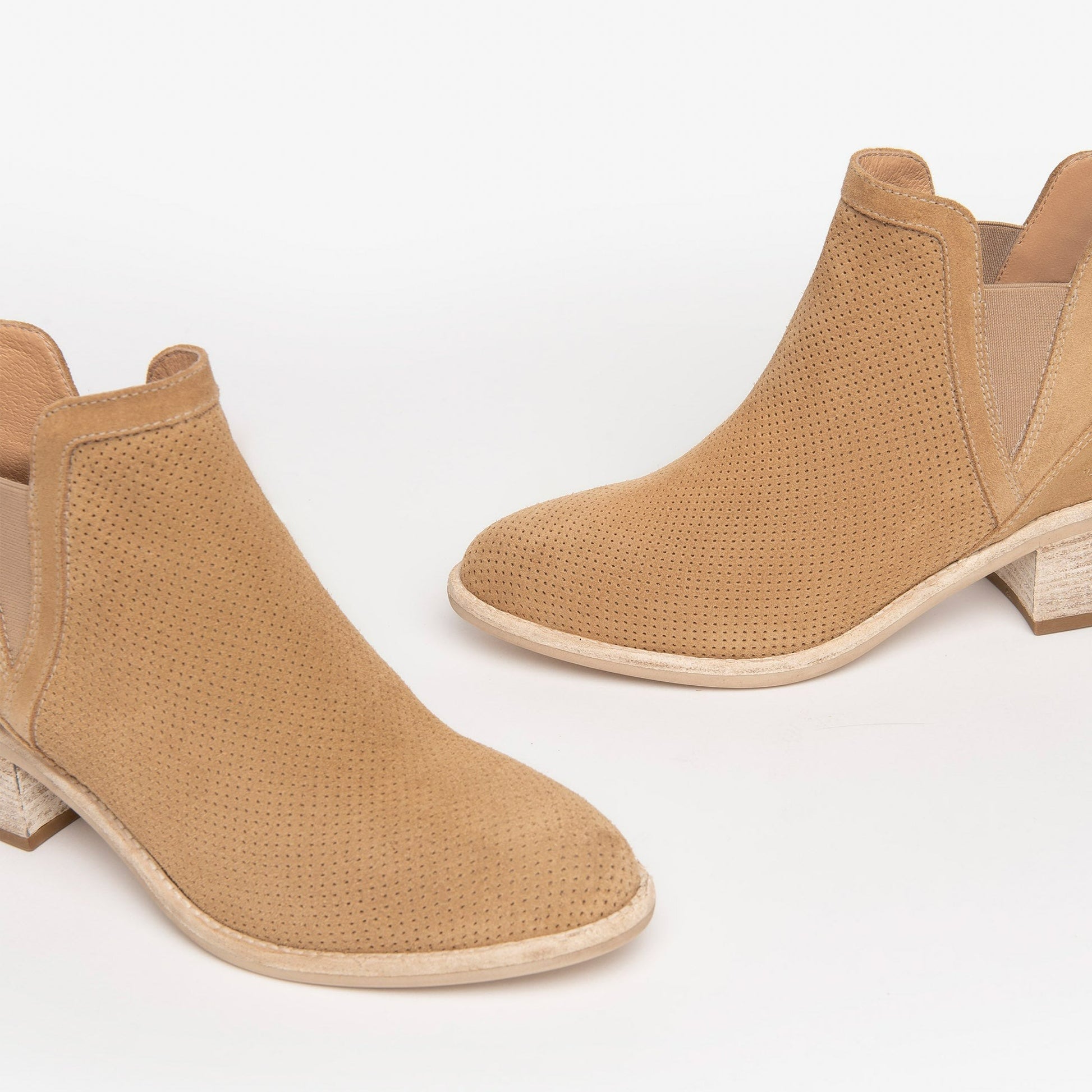 Stivaletti Chelsea Stivali Camoscio Beige Nero Giardini Stivaletti