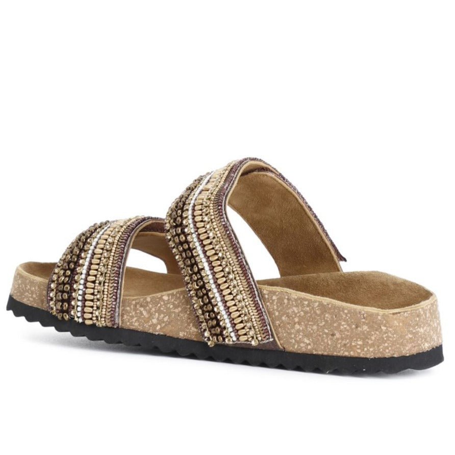 Sandali CafèNoir donna sughero colore multi marrone