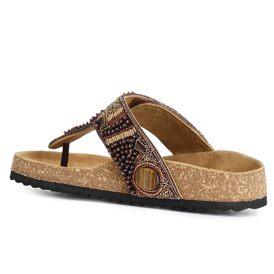 Flip flops CafèNoir woman cork multi brown color