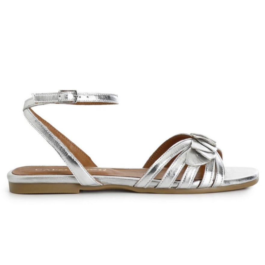Sandals CafèNoir women silver leather
