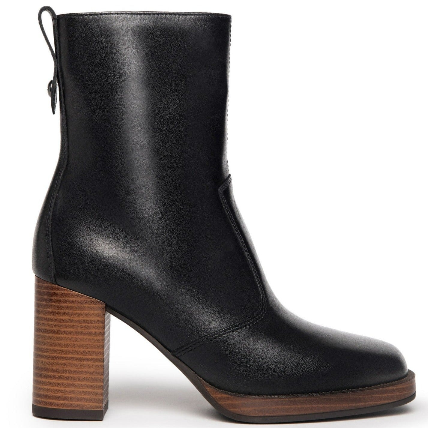 Ankle boots NeroGiardini woman black leather heel